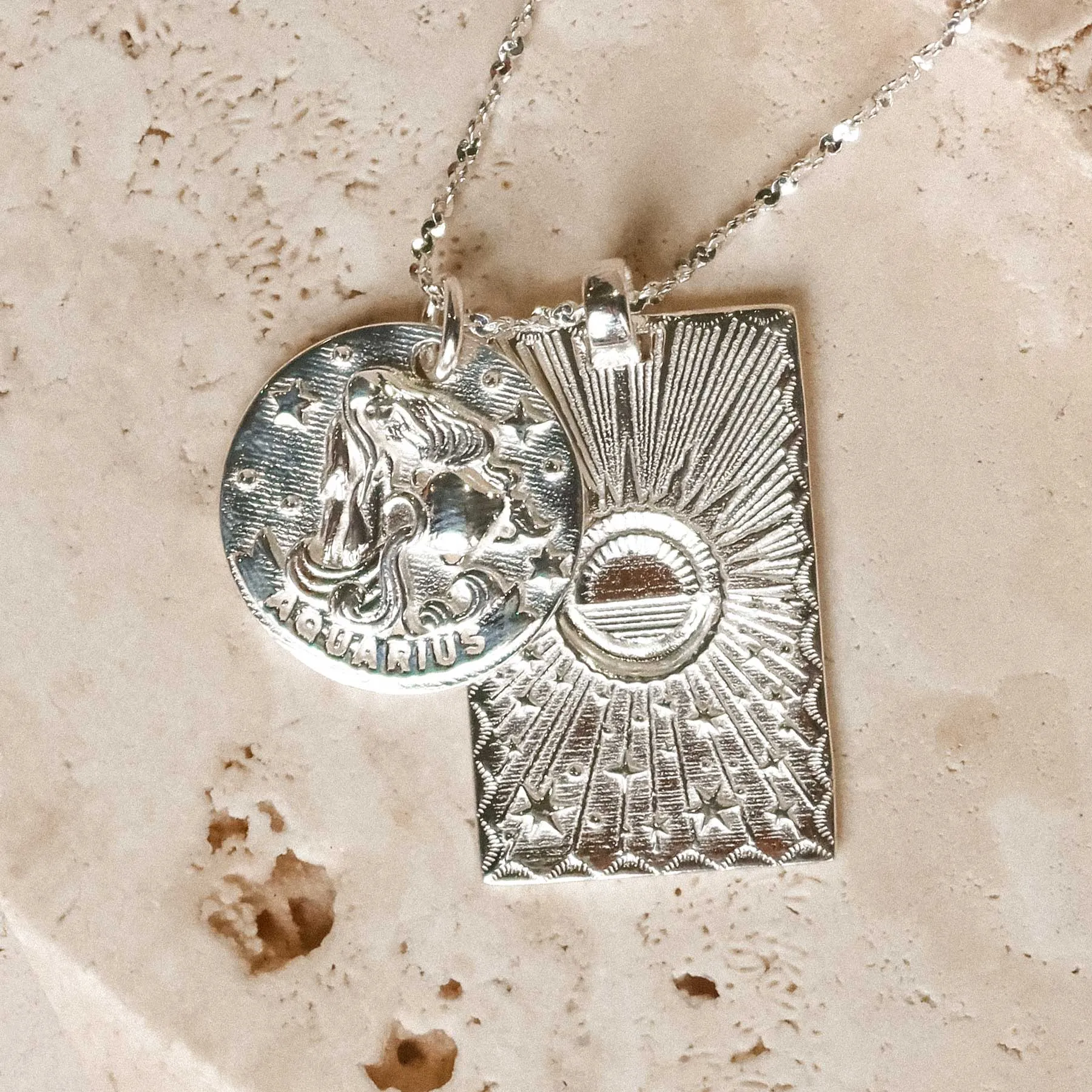 Aquarius Stargazer Zodiac Necklace