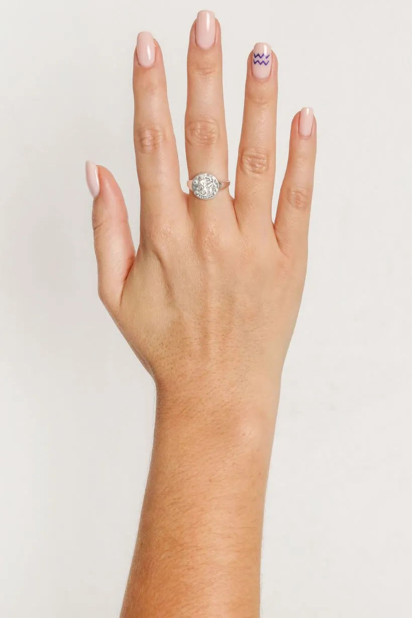 Aquarius Stargazer Zodiac Ring