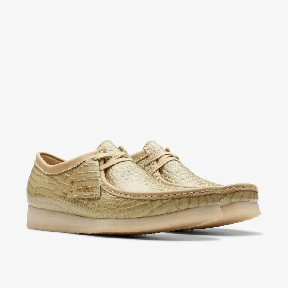 Clarks Originals Wallabee Low Top Men's Maple Croc Leather 26176572
