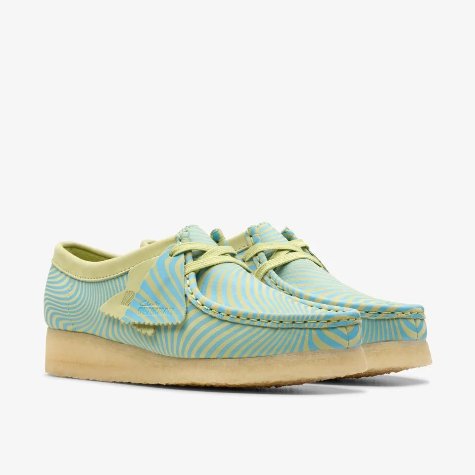 Clarks Originals Wallabee Low Women's Blue and Lime Print 26175834