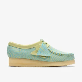 Clarks Originals Wallabee Low Women's Blue and Lime Print 26175834