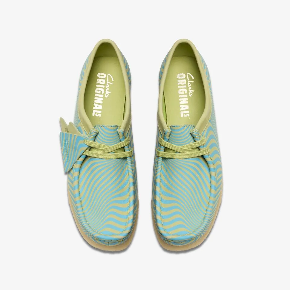 Clarks Originals Wallabee Low Women's Blue and Lime Print 26175834