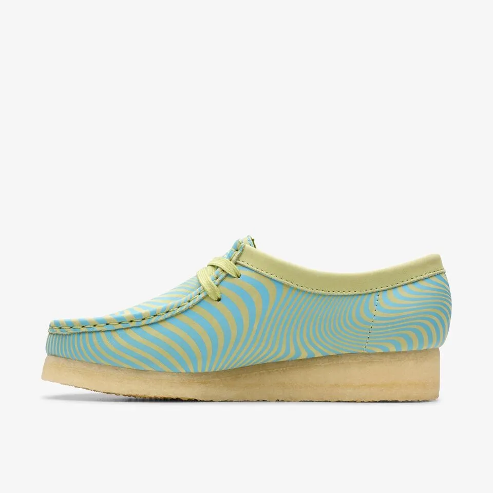 Clarks Originals Wallabee Low Women's Blue and Lime Print 26175834