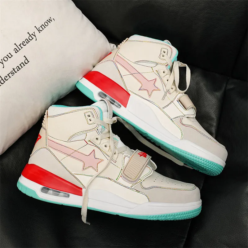 Classic Shoes - White Stars Sneakers