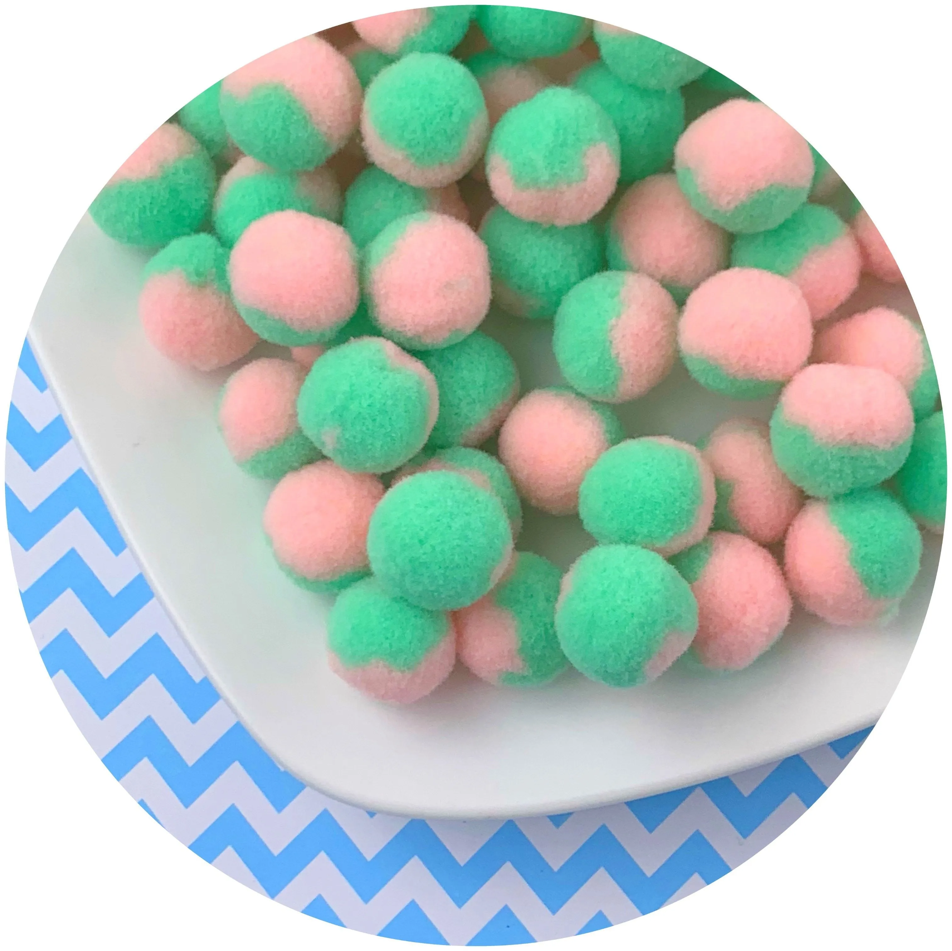 Duo Colored Pom Poms