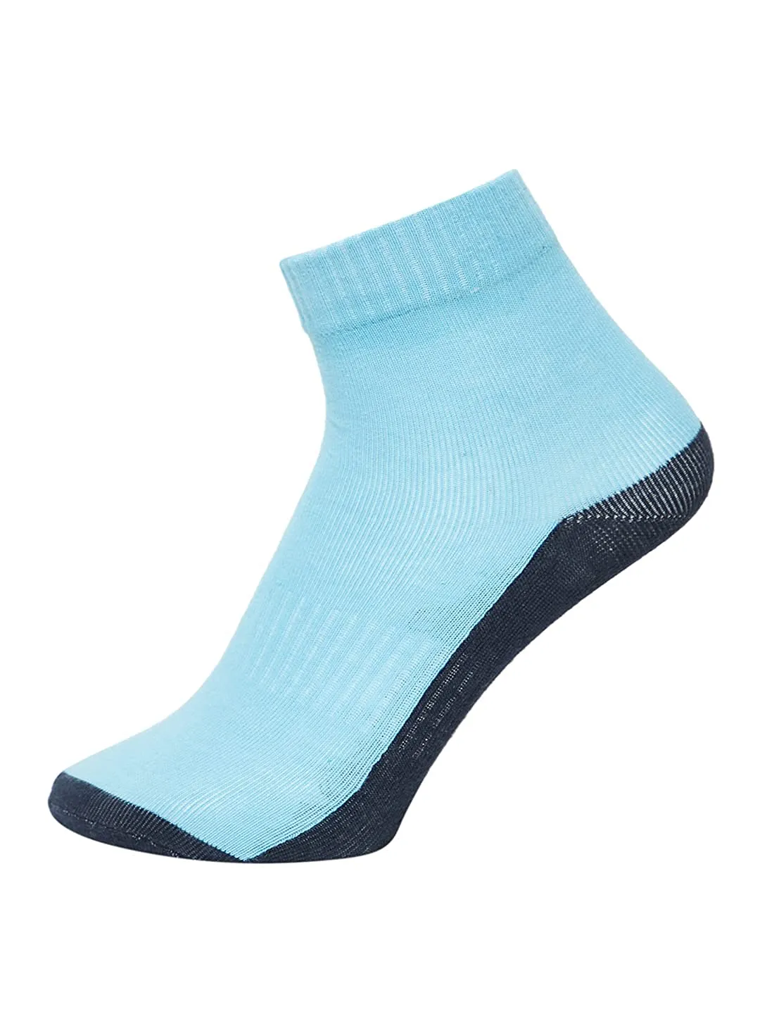 JUMP USA Men Ankle Length Pack of 3 Socks_Blue_Grey_White