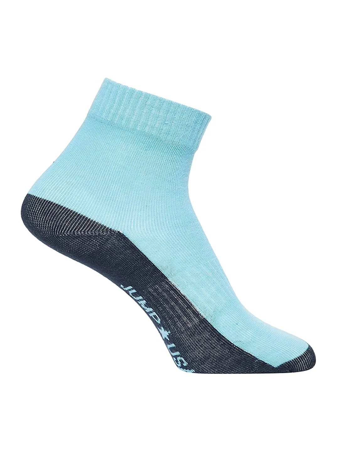 JUMP USA Men Ankle Length Pack of 3 Socks_Blue_Grey_White