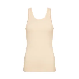 Spell Staples Rib Singlet Tank - Cream