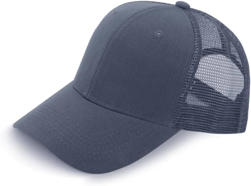 ZH 24 Pack Blank Mesh Trucker Hats, Bulk Baseball Caps Adjustable for Men and Women, Wholesale Plain Snapback Caps