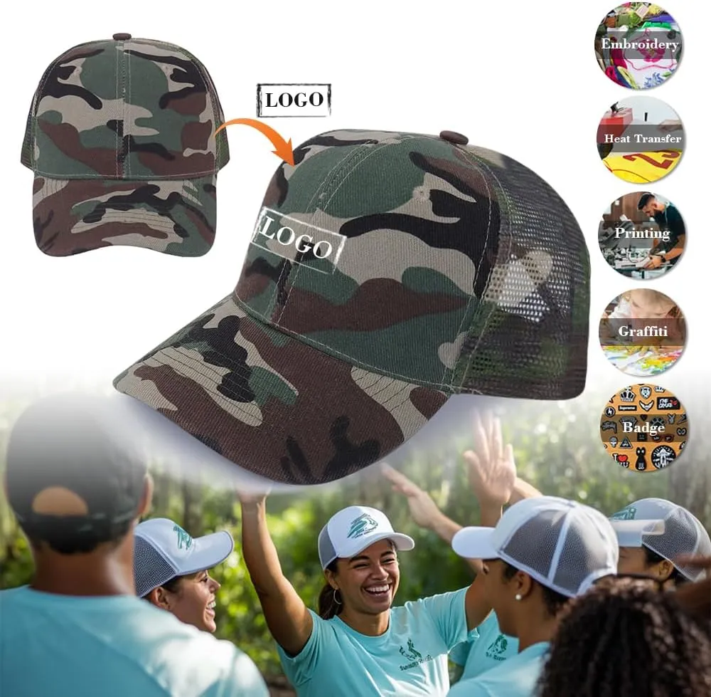 ZH 24 Pack Blank Mesh Trucker Hats, Bulk Baseball Caps Adjustable for Men and Women, Wholesale Plain Snapback Caps